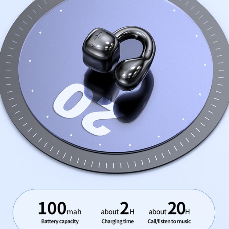 M10 IPX5 Waterproof Ear Clip Bluetooth Earphones, Style: Doble Pink - Bluetooth Earphone by PMC TechLife | Online Shopping South Africa | PMC TechLife