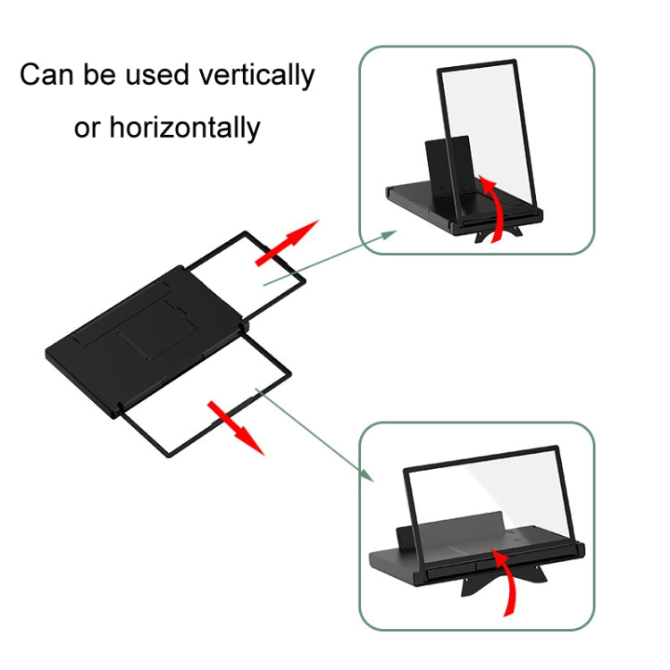 12-Inch Dual-HD Lens Horizontal Vertical Mobile Phone Screen Amplifier(Red) - Screen Magnifier by PMC Jewellery | Online Shopping South Africa | PMC Jewellery