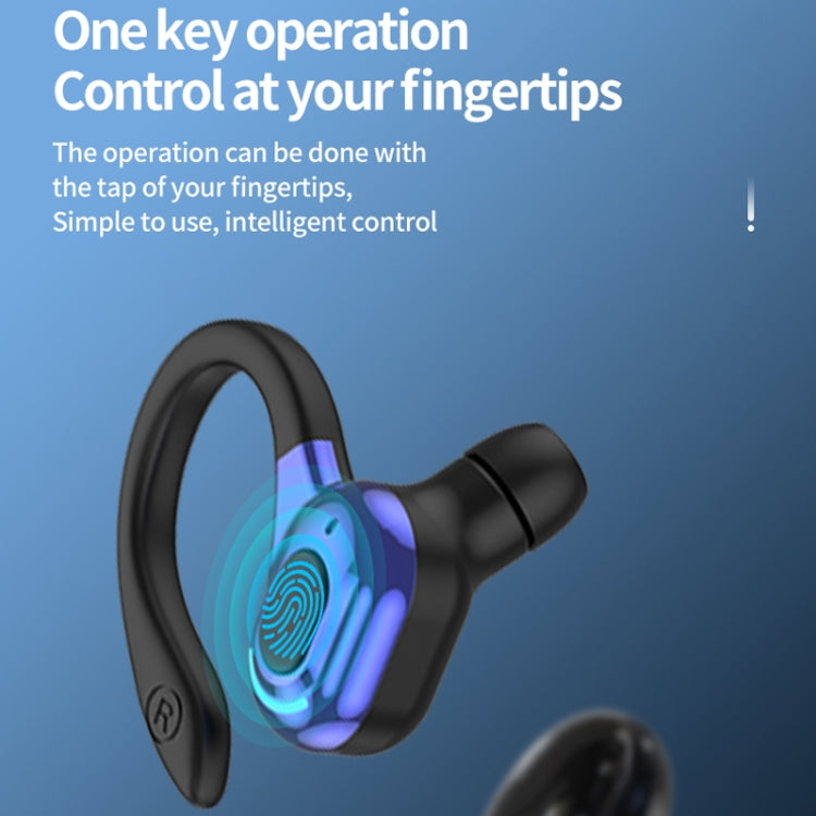 F8 Hanging Ear Stereo Wireless Bluetooth Earphones With Charging Bin(Red Single Ear) - Bluetooth Earphone by PMC TechLife | Online Shopping South Africa | PMC TechLife