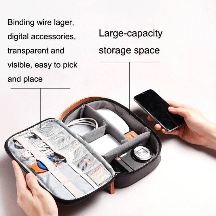 Power Data Cable Storage Bag Digital Mobile Hard Disk Protective Cover , Size: Small (Gray) - Digital Storage Bag by PMC TechLife | Online Shopping South Africa | PMC TechLife | Buy Now Pay Later Mobicred