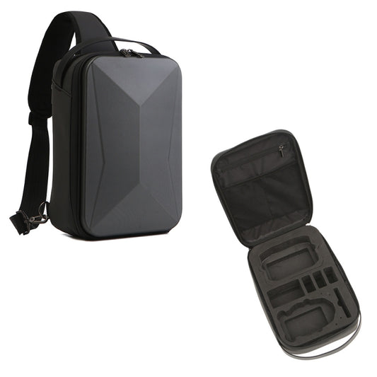 For DJI Mini 3 / Mini 3 Pro Hard Shell Storage Bag Box Chest Bag Shoulder Bag Messenger Bag(Dark Gray) - Backpacks & Bags by PMC Jewellery | Online Shopping South Africa | PMC Jewellery