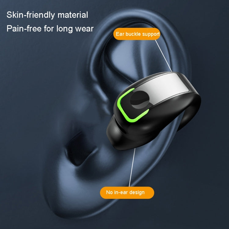 GD28 IPX4 Waterproof Single-ear Lightweight Clip Ear Bluetooth Earphone(Black) - Bluetooth Earphone by PMC Jewellery | Online Shopping South Africa | PMC Jewellery