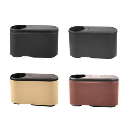 Car Seat Water Cup Holder Umbrella Storage Box Trash Can, Color: Beige Leather - Stowing Tidying by PMC Jewellery | Online Shopping South Africa | PMC Jewellery