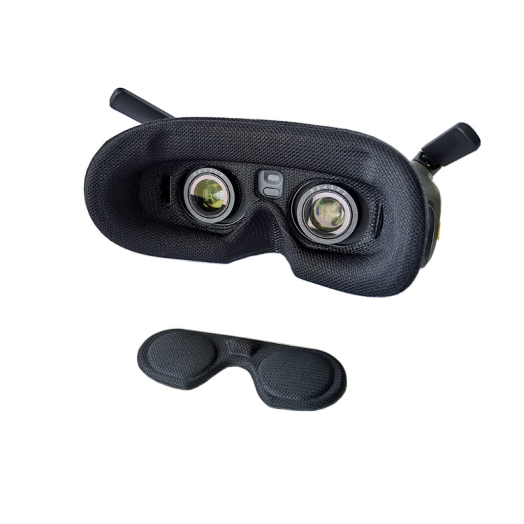 For DJI Goggles 2 Foam Padding Sponge Eye Pad Mask With Lens Cover Black - Other Accessories by PMC TechLife | Online Shopping South Africa | PMC TechLife