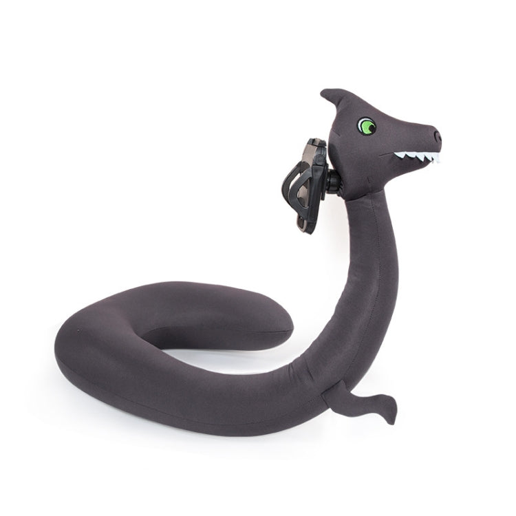 Dinosaur Phone Holder Neck Pillow Lazy Hanging Neck U-shaped Pillow(Dark Gray) - Cushions & Pillows by PMC Jewellery | Online Shopping South Africa | PMC Jewellery