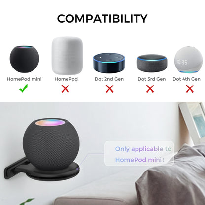 For Apple HomePod Mini AhaStyle PT149 Smart Speaker Stand(Black) - Speaker Bracket by AhaStyle | Online Shopping South Africa | PMC Jewellery