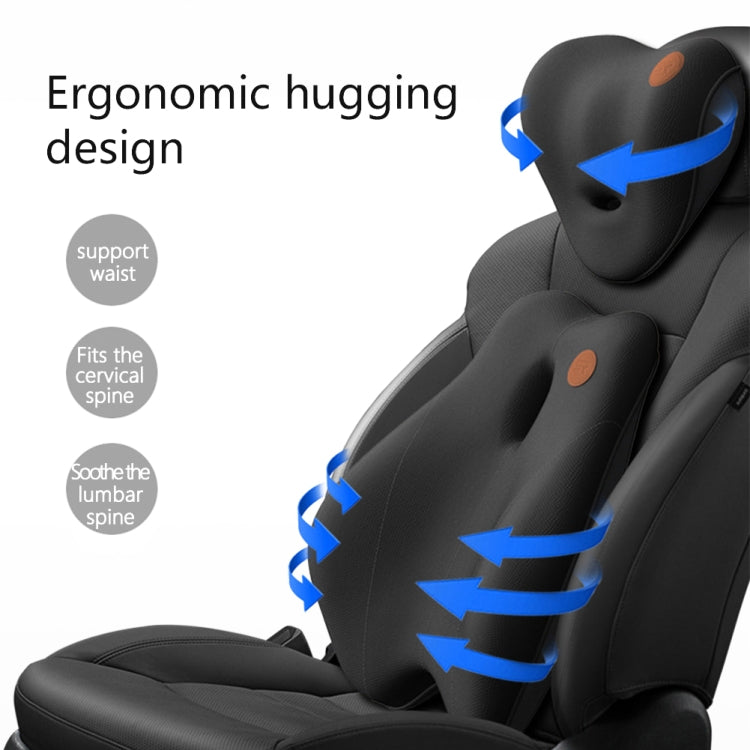 SR-21 Car Lumbar Cushion Headrest Seat Memory Foam Accessories, Style: Massage Headrest (Black) - Seat Accessories by PMC TechLife | Online Shopping South Africa | PMC TechLife