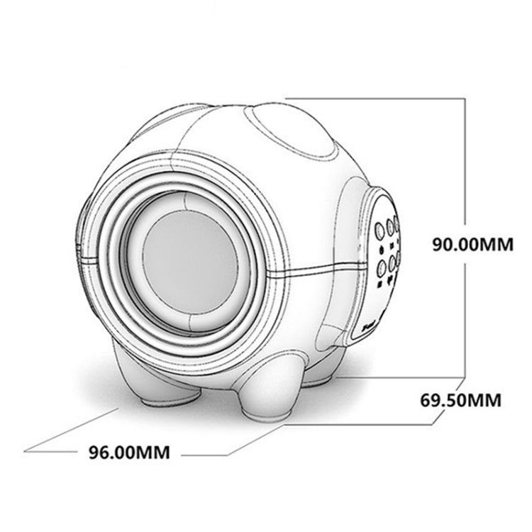 M18 Mini Space Panda Shape Wireless Bluetooth Speaker Desktop Portable Cartoon Audio(Black) - Mini Speaker by PMC TechLife | Online Shopping South Africa | PMC TechLife