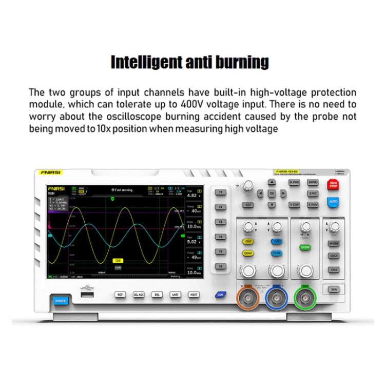 FNIRSI 1014D 2 in 1 Dual-channel 100M Bandwidth Digital Oscilloscope 1GS Sampling Signal Generator, US Plug - free shipping - PMC TechLife - Order now!