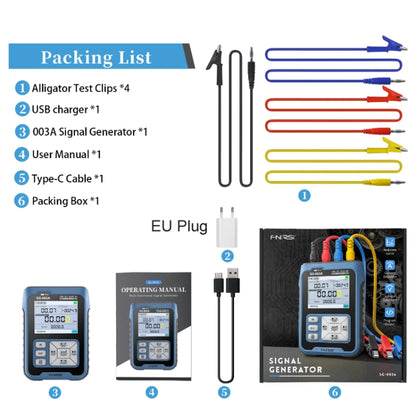 FNIRSI SG-003A Multifunctional PWM Signal Generator 4-20ma Voltage Current Calibrator, EU Plug(Blue) - Current & Voltage Tester by FNIRSI | Online Shopping South Africa | PMC Jewellery | Buy Now Pay Later Mobicred