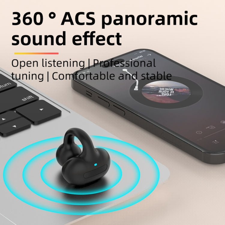 M-S8 Wireless Stereo Single Ear Clip-on Bluetooth Earphone(Black) - Bluetooth Earphone by PMC TechLife | Online Shopping South Africa | PMC TechLife