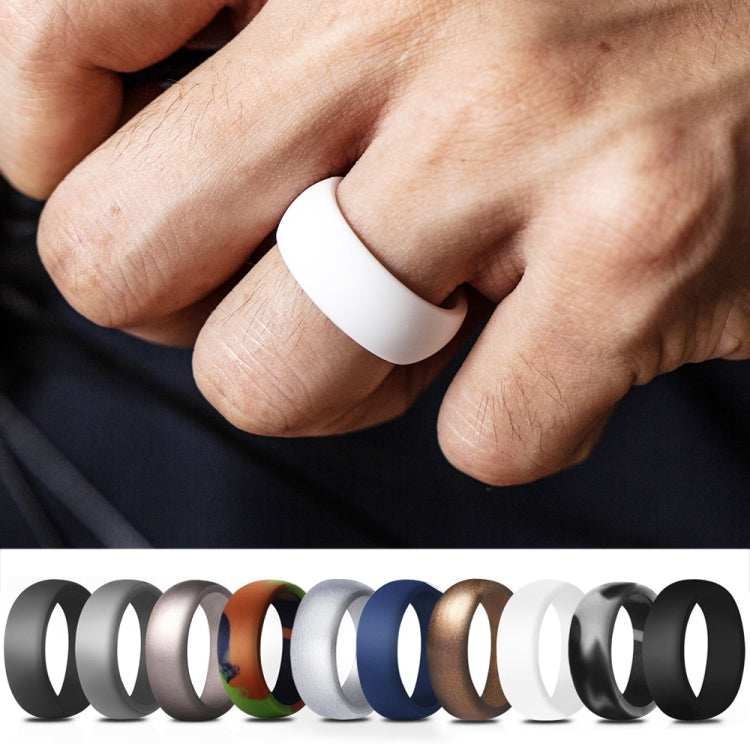 SiR013 8.7mm Curved Outdoor Sports Silicone Ring, Size: No.9(Rose Gold) - Rings by PMC Jewellery | Online Shopping South Africa | PMC Jewellery