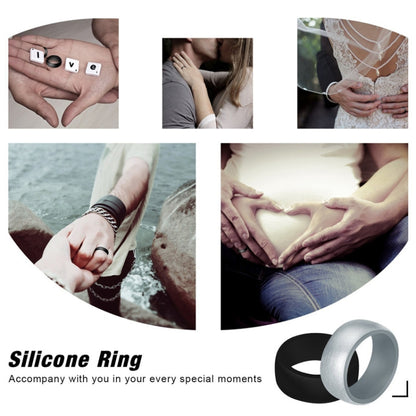 SiR013 8.7mm Curved Outdoor Sports Silicone Ring, Size: No.12(Light Grey) - Rings by PMC Jewellery | Online Shopping South Africa | PMC Jewellery