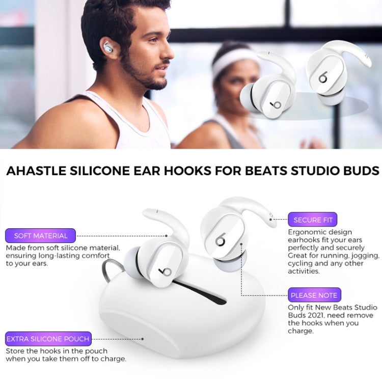 For Beats Studio Buds AhaStyle PT172 Earphone Silicone Ear Caps, Style: Earcap (Black) - Anti-dust & Ear Caps by AhaStyle | Online Shopping South Africa | PMC TechLife | Buy Now Pay Later Mobicred