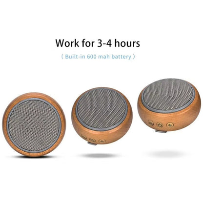 BT810 Small Outdoor Portable Wooden Bluetooth Speaker Support TF Card & 3.5mm AUX(Black) - Mini Speaker by PMC Jewellery | Online Shopping South Africa | PMC Jewellery