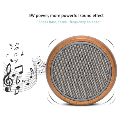 BT810 Small Outdoor Portable Wooden Bluetooth Speaker Support TF Card & 3.5mm AUX(Black) - Mini Speaker by PMC Jewellery | Online Shopping South Africa | PMC Jewellery