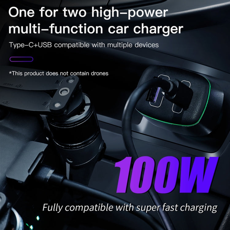 For DJI Mavic 3/Mini 2 RCSTQ 100W 2 In 1 Car Charger - Charger by RCSTQ | Online Shopping South Africa | PMC Jewellery | Buy Now Pay Later Mobicred