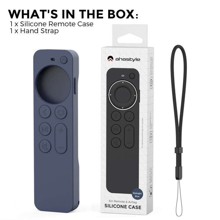 For Apple TV Siri Remote 2/3 AhaStyle PT165 Remote Controller Silicone Protective Case(Blue) - Remote Control Covers by AhaStyle | Online Shopping South Africa | PMC TechLife | Buy Now Pay Later Mobicred