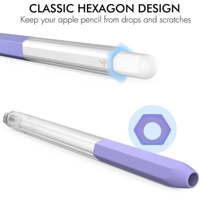 For Apple Pencil 2 AhaStyle PT-LC05 Jelly Style Translucent Silicone Protective Pen Case(Purple) - Pencil Accessories by AhaStyle | Online Shopping South Africa | PMC Jewellery