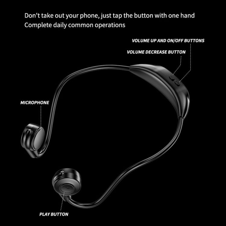 M2 Bone Conduction Earphones Running Stereo To Ear Bluetooth Earphones(Black + Orange) - Neck-mounted Earphone by PMC TechLife | Online Shopping South Africa | PMC TechLife