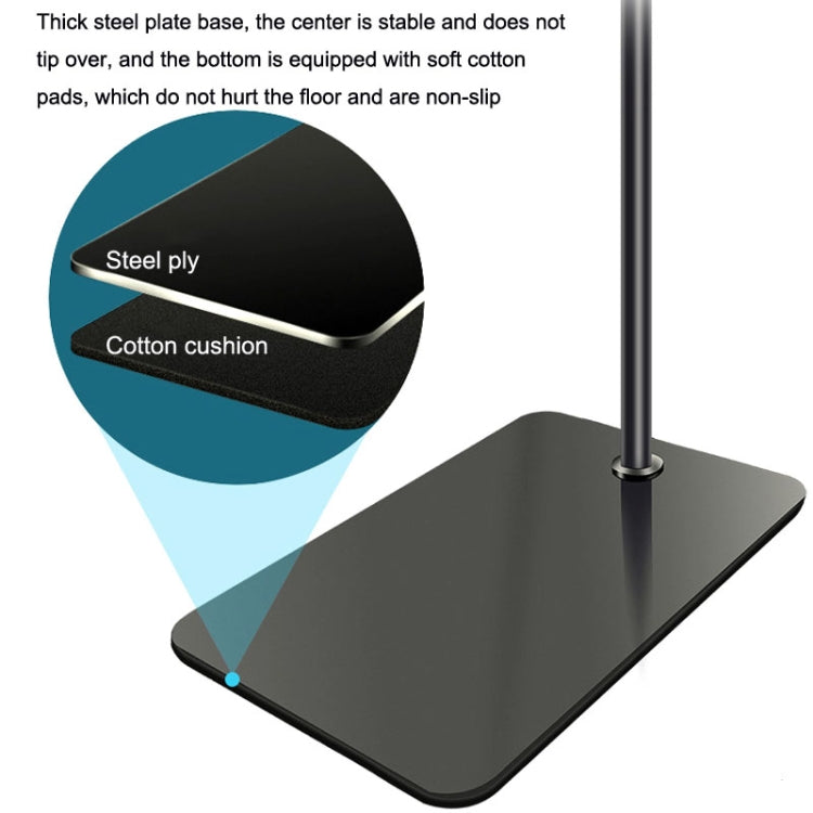 155cm Mobile Phone Tablet Live Broadcast Bedside Lifting Bracket Telescopic Floor Stand (White) - Lazy Bracket by PMC TechLife | Online Shopping South Africa | PMC TechLife