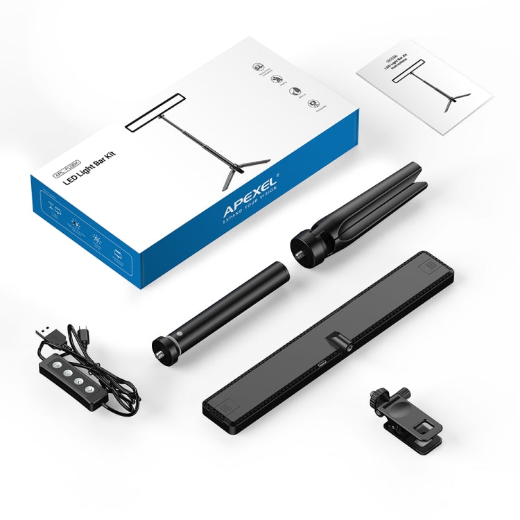 APEXEL APL-FL06 Portable Square Strip Live Video Conferencing Fill Light - free shipping - PMC TechLife - Order now!