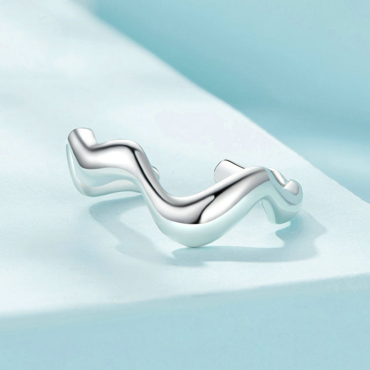 Sterling Silver S925 Simple Wavy Opening Adjustable Ring - Rings by PMC Jewellery | Online Shopping South Africa | PMC Jewellery