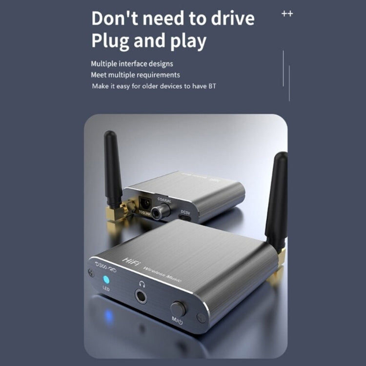 Bluetooth 5.2 Audio Receiver 3.5MM AUX Coaxial Fiber APTX HD Bluetooth Adapter - Audio Receiver Transmitter by PMC TechLife | Online Shopping South Africa | PMC TechLife