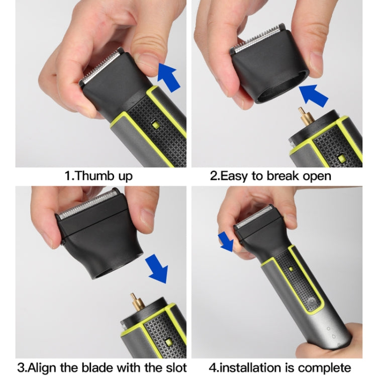 IPX5 Waterproof Men Multi-Functional Barber 4 In 1 Shaver Nose Hair Set USB Charging Push - free shipping - PMC TechLife - Order now!