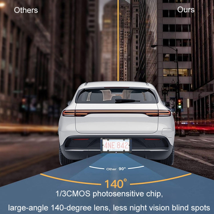 Solar Integrated License Plate Wireless Transmission Camera Reversing Display - free shipping - PMC TechLife - Order now!