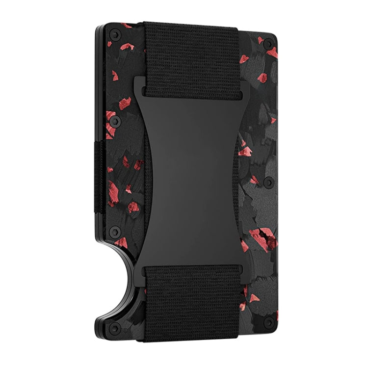 Credit Card Holder Wallets RFID Blocking Slim Metal Card Clip, Color: Red Forging Carbon - Antimagnetic RFID Package by PMC TechLife | Online Shopping South Africa | PMC TechLife | Buy Now Pay Later Mobicred