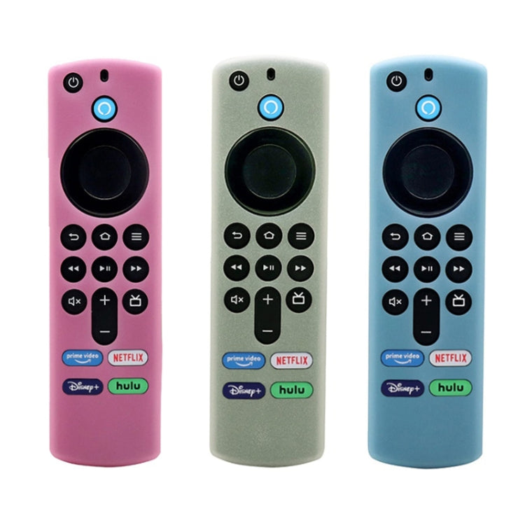 2pcs Remote Control Case For Amazon Fire TV Stick 2021 ALEXA 3rd Gen With Airtag Holder(Luminous Blue) - Remote Control Covers by PMC TechLife | Online Shopping South Africa | PMC TechLife
