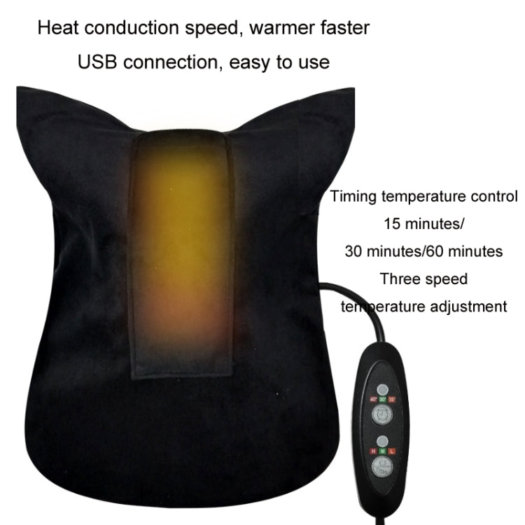 Neck Massager Cervical Spondylosis Correction Pillow, Color: 877 USB Electric Heating Black - free shipping - PMC TechLife - Order now!