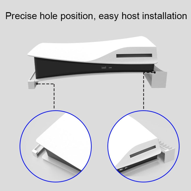 Iplay HBP-393 For Sony PS5 Optical Drive / Digital Version Host Horizontally Placed Bracket With Disc Slot(White) - Holder by iplay | Online Shopping South Africa | PMC TechLife