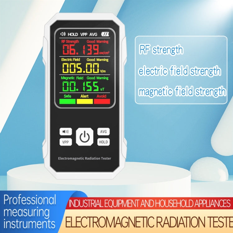 Electromagnetic Radiation Detector High Frequency Radiation Detector(White) - Radiation Detector by PMC TechLife | Online Shopping South Africa | PMC TechLife