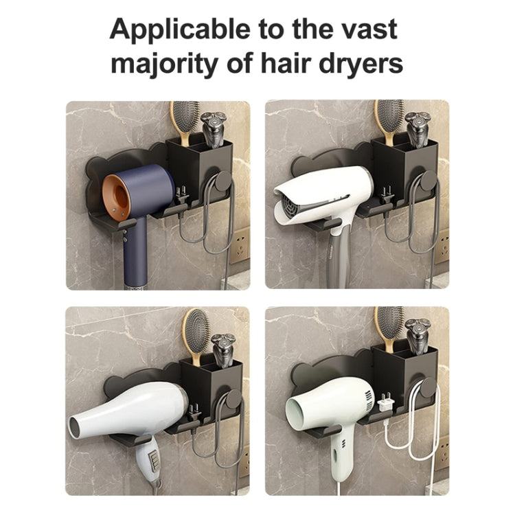 For Dyson Hair Dryer Wall-Mounted Holder Bathroom Shelf Storage Rack, Style: 3pcs Simple  Gray - free shipping - PMC TechLife - Order now!