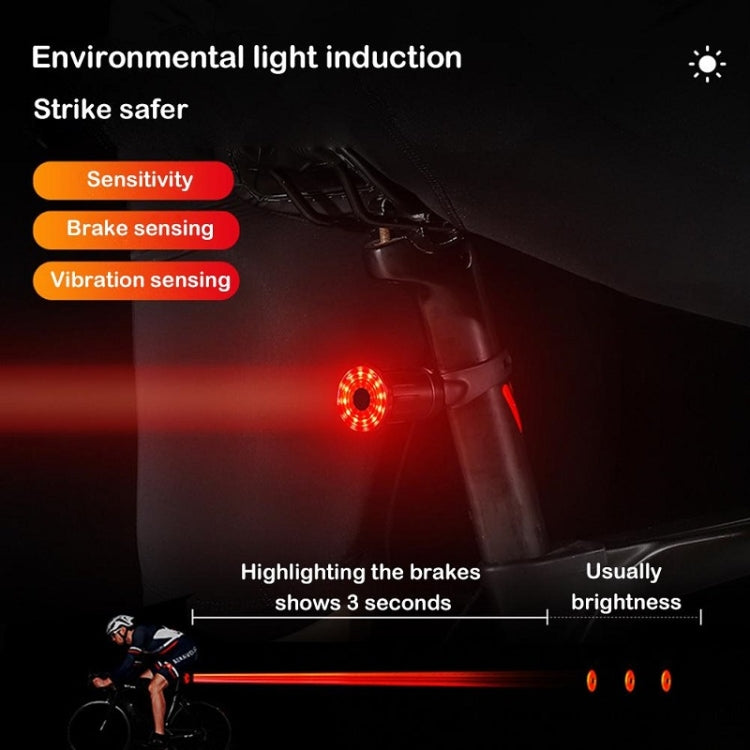 WEST BIKING Bicycle USB Charging Smart Brake Sensor Warning Tail Light(Cushion) - Taillights by WEST BIKING | Online Shopping South Africa | PMC TechLife | Buy Now Pay Later Mobicred