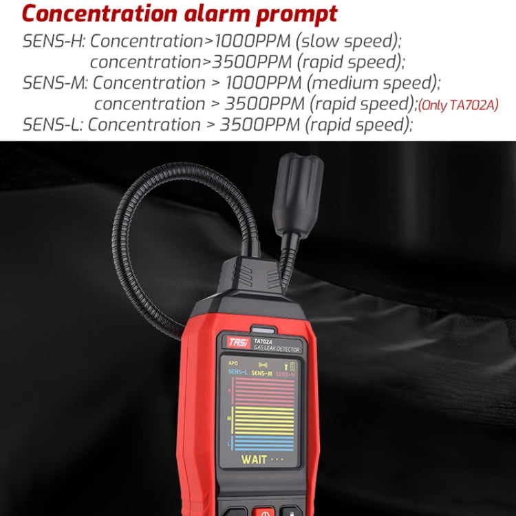 TASI TA702A Simulation Bar Display Cumbelo Gas Detector Portable Gas Testing Instrument Natural Gas Discovery Detective - Gas Monitor by TASI | Online Shopping South Africa | PMC Jewellery | Buy Now Pay Later Mobicred