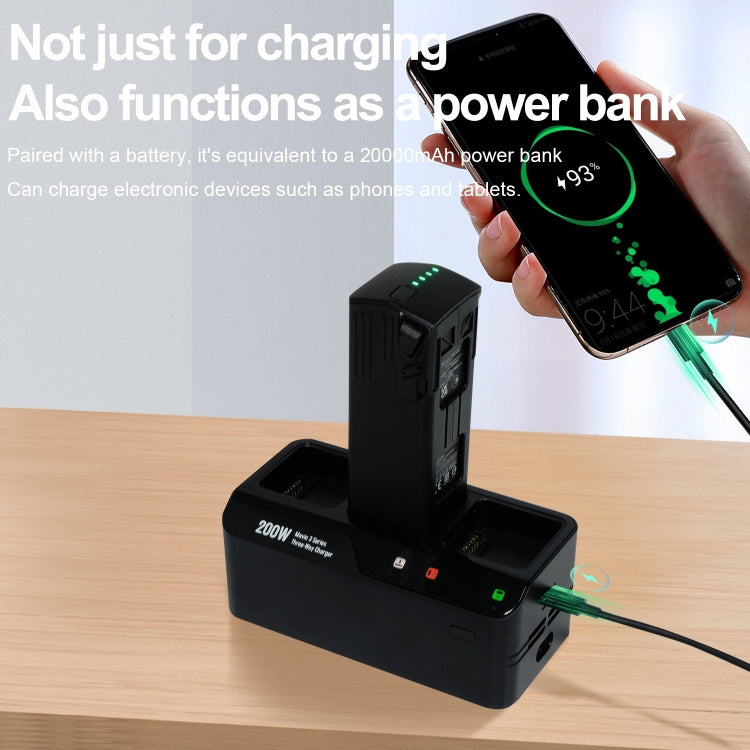 For DJI Mavic 3 Series LKTOP 200W 3-Channel Battery Charger US Plug - free shipping - PMC TechLife - Order now!