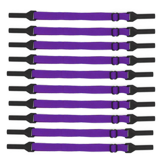 10pcs Short Style Glasses Non-Slip Rope Adjustable Elastic Sports Legs Anti-Drop Fixed Strap(Deep Purple) - Glasses Accessories by PMC Jewellery | Online Shopping South Africa | PMC Jewellery