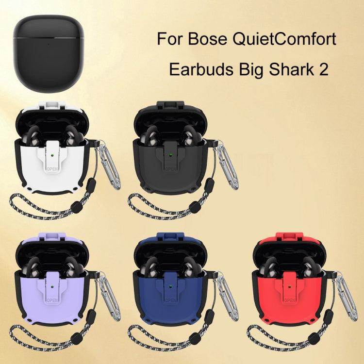 For Bose QuietComfort Earbuds Big Shark 2 Generation Split Protective Case(Red) - Other Earphone Case by PMC Jewellery | Online Shopping South Africa | PMC Jewellery