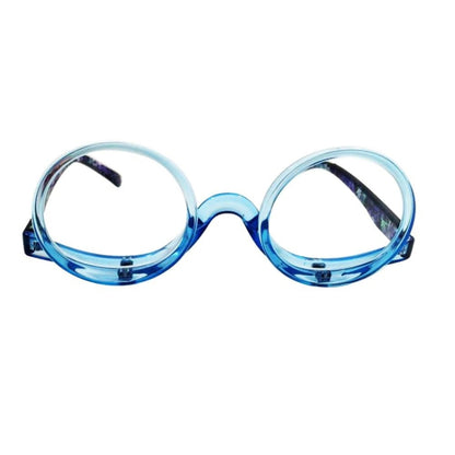 Makeup Magnifying Glass Presbyopic Glasses Flip Swivel Reading Glasses, Degree: +250(Blue Frame) - Presbyopic Glasses by PMC Jewellery | Online Shopping South Africa | PMC Jewellery