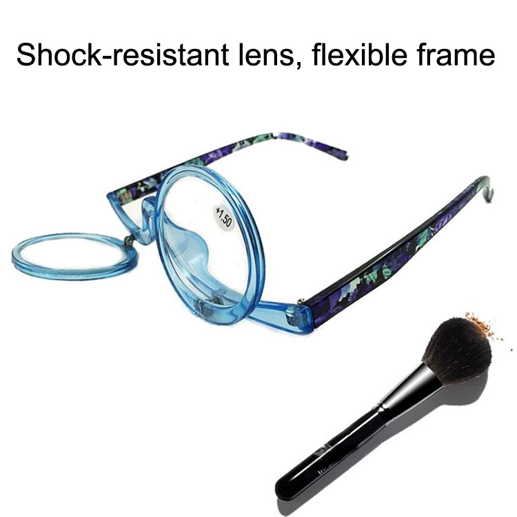 Makeup Magnifying Glass Presbyopic Glasses Flip Swivel Reading Glasses, Degree: +200(Violet Pink) - Presbyopic Glasses by PMC Jewellery | Online Shopping South Africa | PMC Jewellery