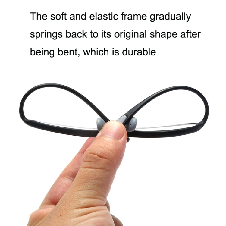 Portable Magnifying Glass Presbyopic Glasses Silicone Anti-Blue Light Reading Glasses, Degree: +250(Pink) - Presbyopic Glasses by PMC Jewellery | Online Shopping South Africa | PMC Jewellery