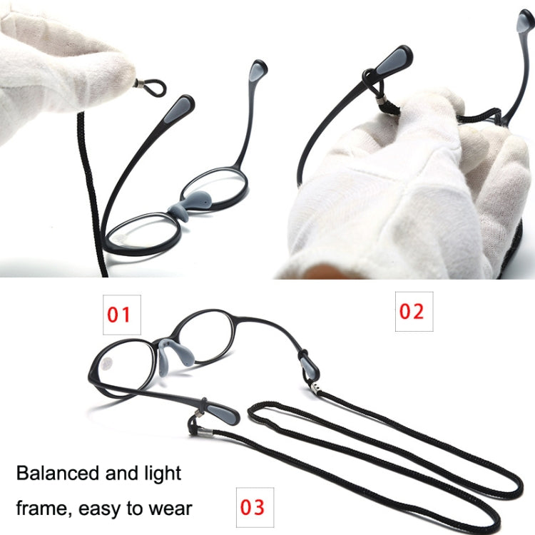 Portable Magnifying Glass Presbyopic Glasses Silicone Anti-Blue Light Reading Glasses, Degree: +350(Black) - Presbyopic Glasses by PMC Jewellery | Online Shopping South Africa | PMC Jewellery