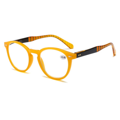 Retro Flexible Durable Portability HD Presbyopic Glasses +200(Yellow) - Presbyopic Glasses by PMC Jewellery | Online Shopping South Africa | PMC Jewellery