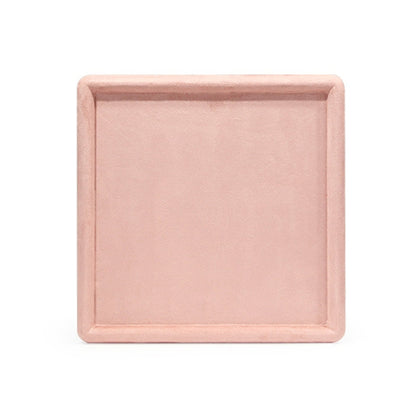 25x25x1.8cm Jewelry Tray Ring Square Empty Plate Earrings Necklace Jewelry Display Tray(Pink) - Jewelry Storages by PMC Jewellery | Online Shopping South Africa | PMC Jewellery