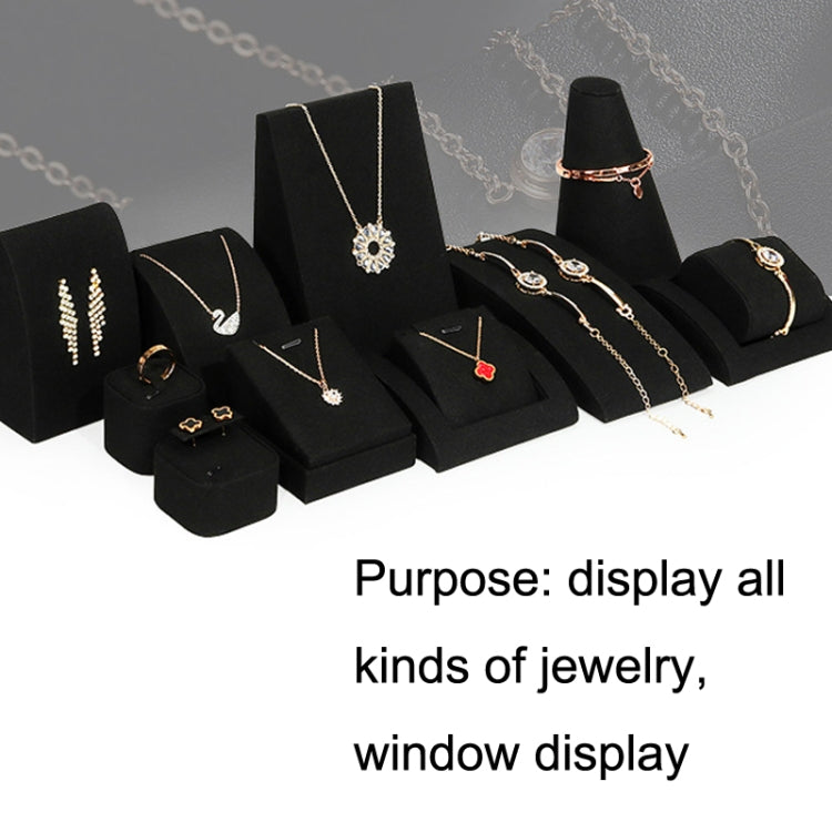 Black Microfiber Necklace Ring Jewelry Display Live Jewelry Prop Rack Set 3 - Jewelry Storages by PMC Jewellery | Online Shopping South Africa | PMC Jewellery