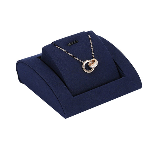 10x9.5x5.5cm Activity Necklace Holder Jewelry Display Props Blue Microfiber Window Necklace Earring Ring Stand - Jewelry Storages by PMC Jewellery | Online Shopping South Africa | PMC Jewellery