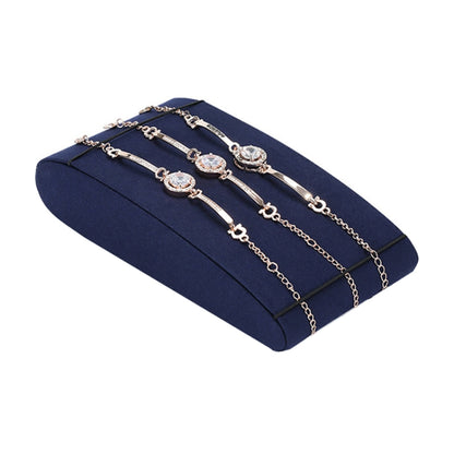 8x18x4cm Bracelet Holder Jewelry Display Props Blue Microfiber Window Necklace Earring Ring Stand - Jewelry Storages by PMC Jewellery | Online Shopping South Africa | PMC Jewellery